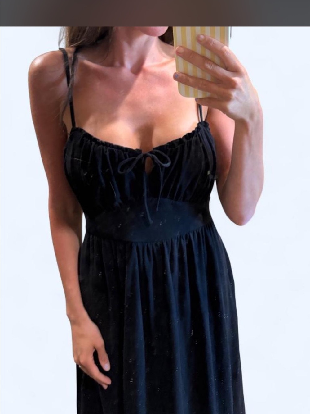 Black Spaghetti Strap Maxi Dress